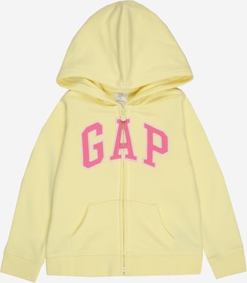 GAP Zip-Up Hoodie in Yellow: front