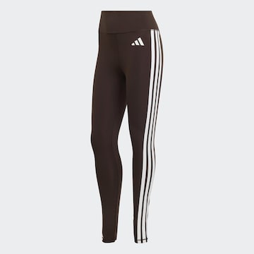ADIDAS PERFORMANCE Skinny Sporthose 'Optime Essentials' in Braun