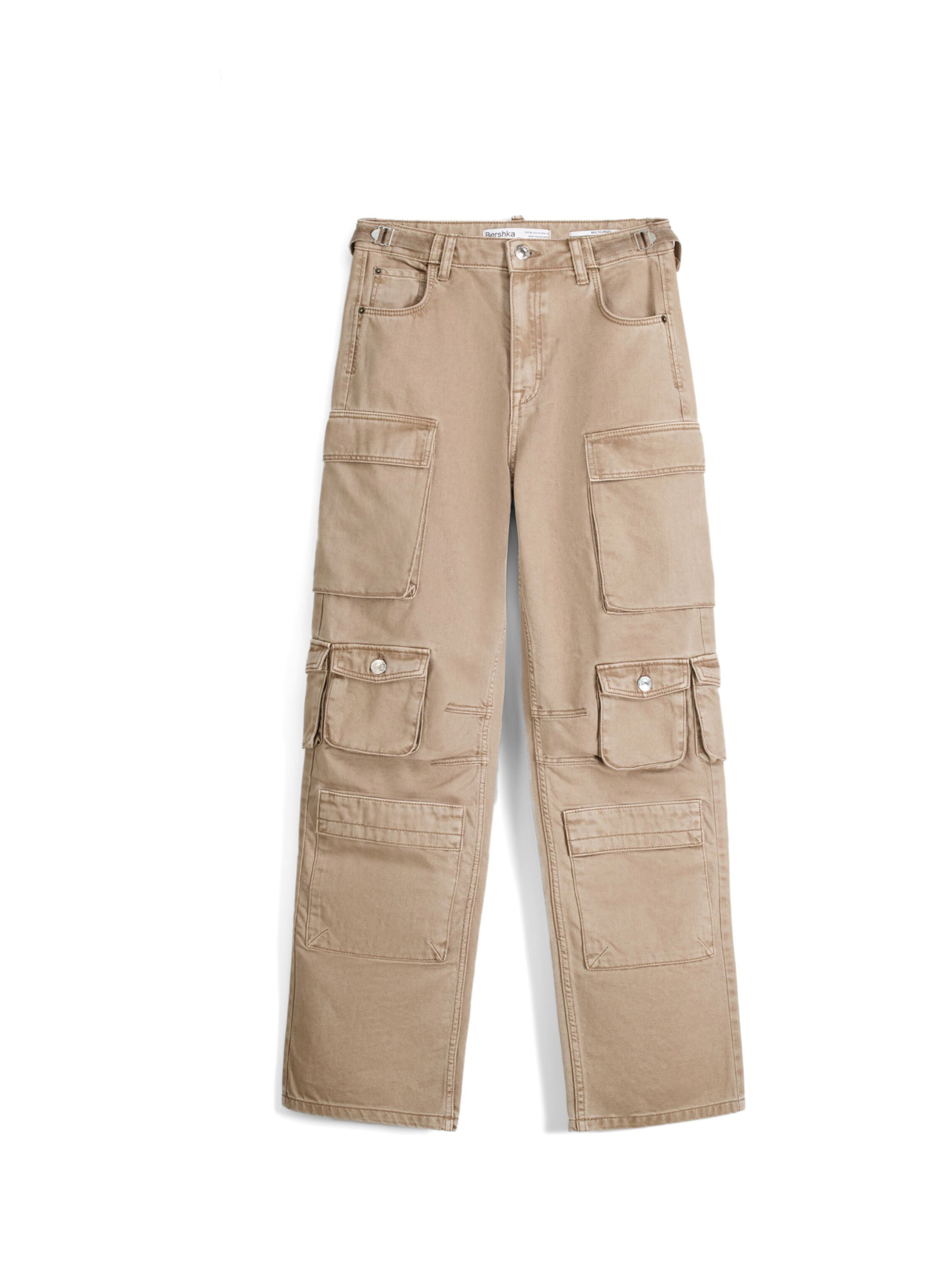 Bershka Loosefit Hose in Braun: Vorderseite