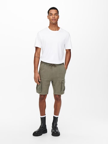 Regular Pantalon cargo Only & Sons en vert