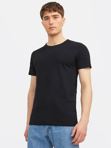 JACK & JONES T-Shirt 'JJO-Neck' in Schwarz: Vorderseite