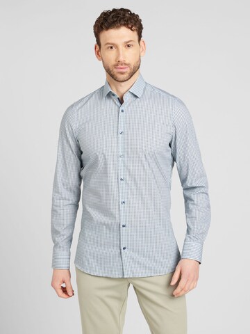 OLYMP - Regular Fit Camisa 'Level 5' em azul: frente