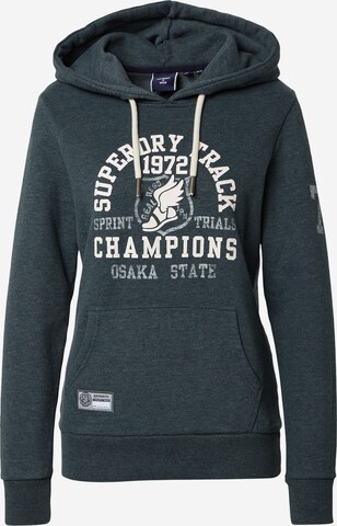 Sweat-shirt Superdry en vert : devant