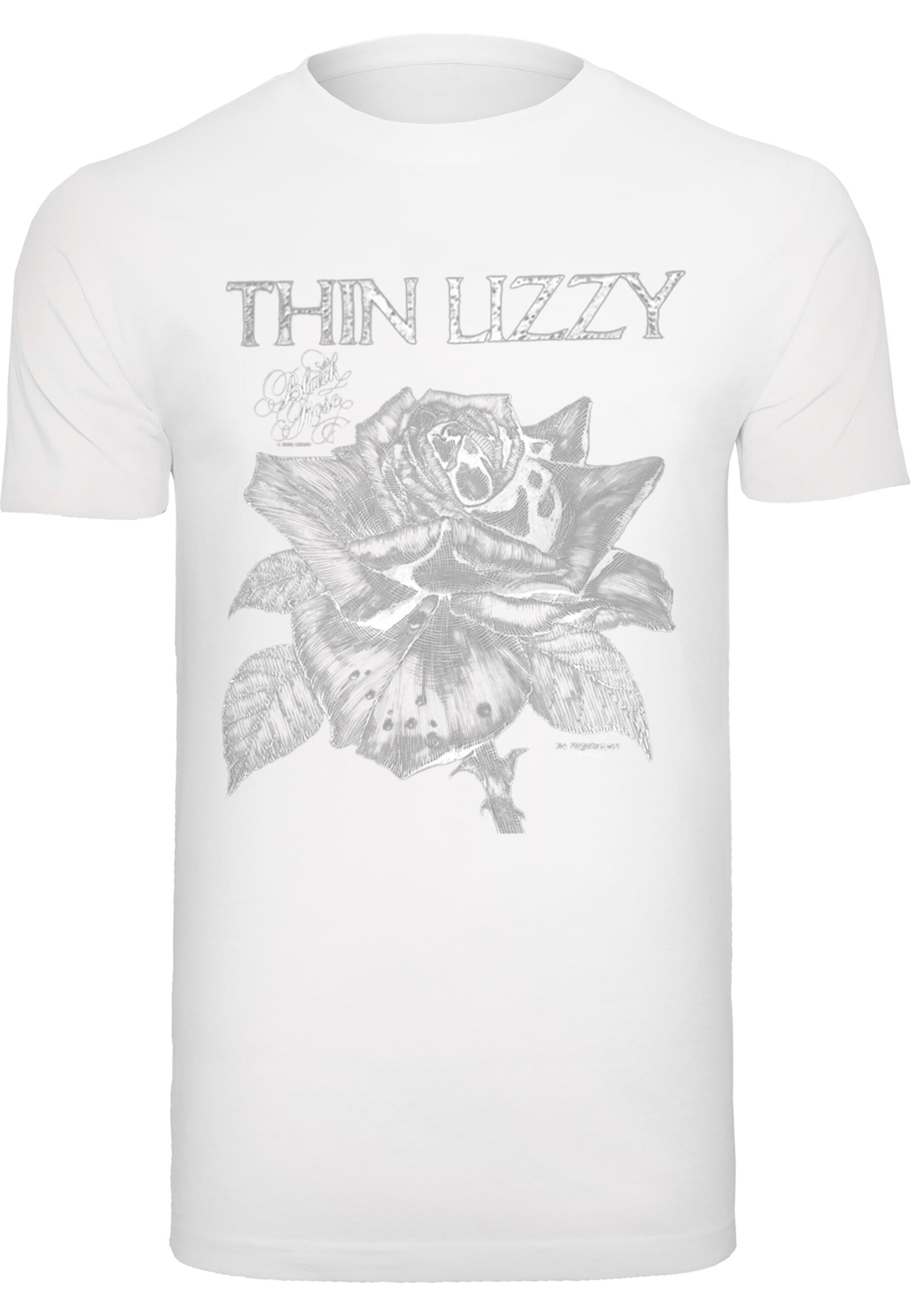 Merchcode Shirt 'Thin Lizzy' in Wit: voorkant