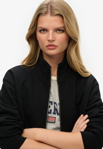 Superdry Sports sweat jacket 'Essential' in Black