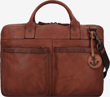 Harbour 2nd Document Bag 'Urban Poets' in Brown: front
