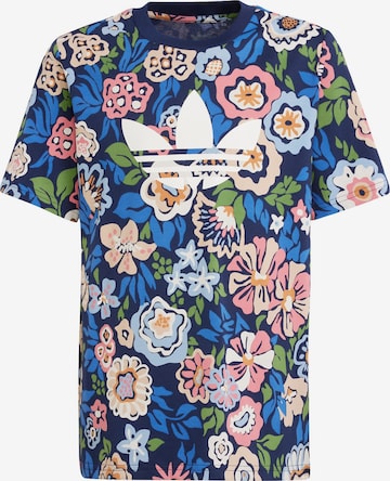 ADIDAS ORIGINALS Shirt 'Adidas Originals x Liberty London' in Blauw: voorkant