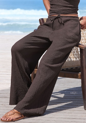 LASCANA Wide Leg Hose in Braun: Vorderseite