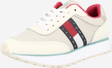 Tommy Jeans - Zapatillas deportivas bajas en beige: frente