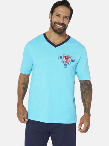 Jan Vanderstorm Short Pajamas 'Edin' in Blue: front