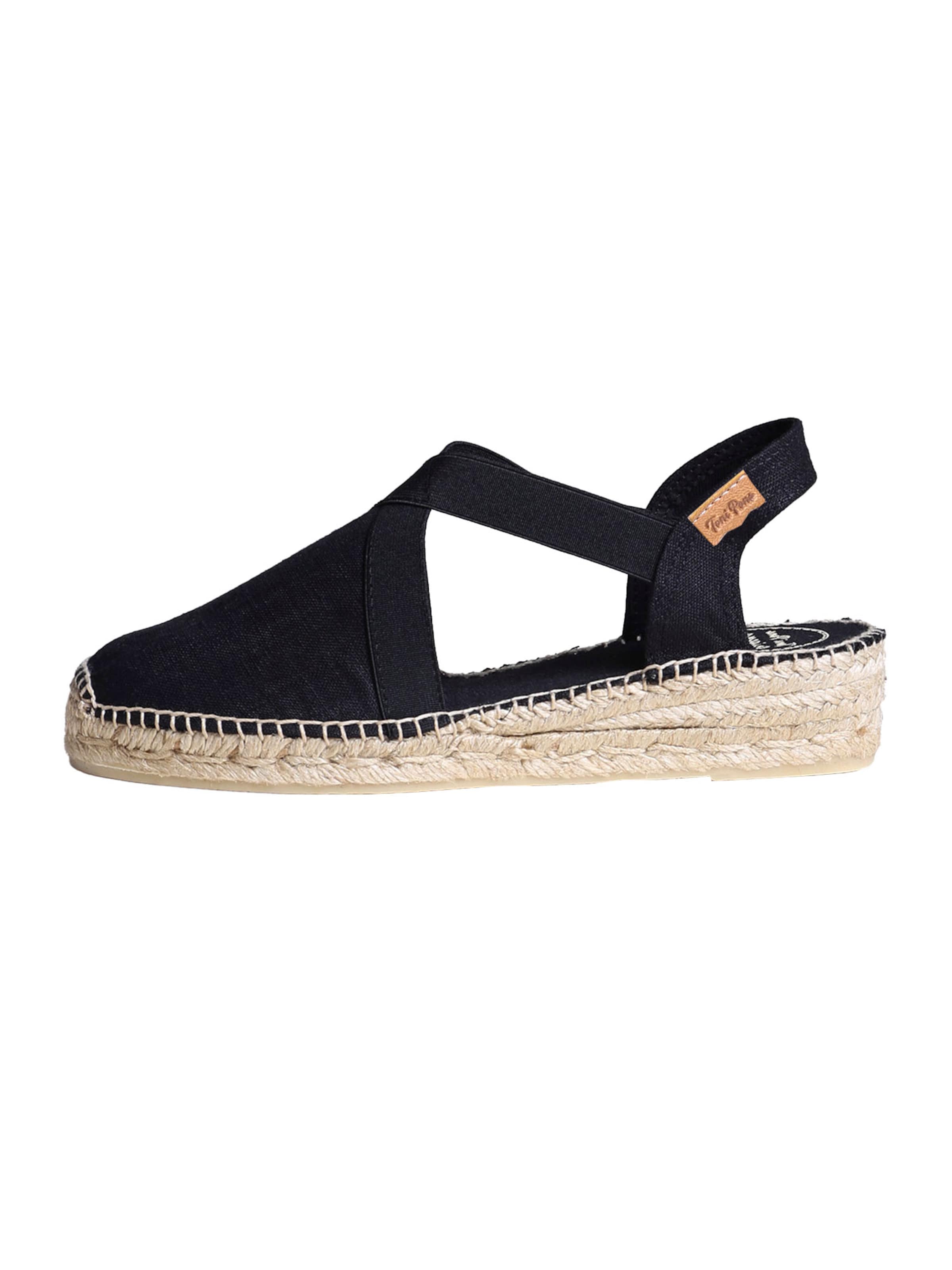 melns Toni Pons Espadrillas 'VERONA': no priekšpuses