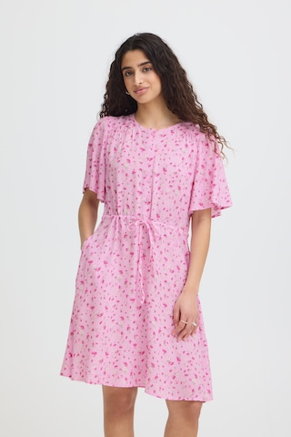 ICHI - Vestido em rosa: frente
