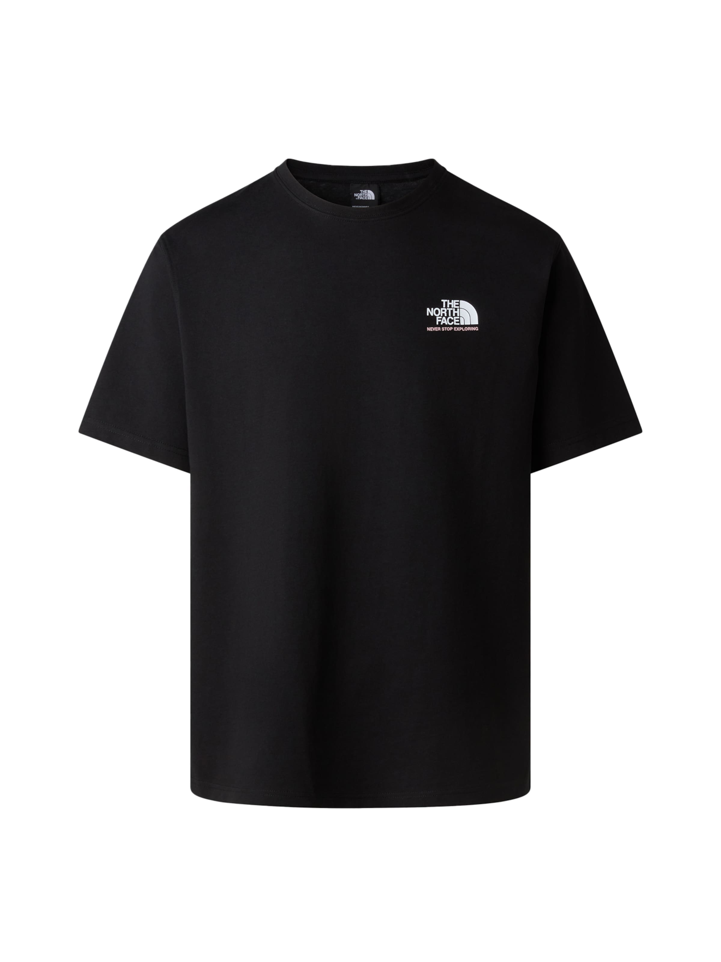 Tricou 'Never Stop Exploring Repeat' de la THE NORTH FACE pe negru: față