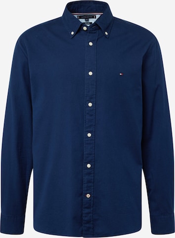 TOMMY HILFIGER Button Up Shirt 'Flex' in Blue: front