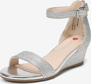 Sandales Dream Pairs en argent : devant