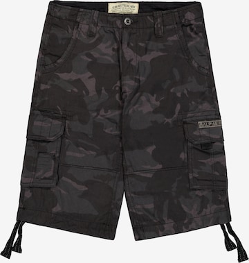 juoda ALPHA INDUSTRIES Laisvo stiliaus kelnės 'Jet': priekis