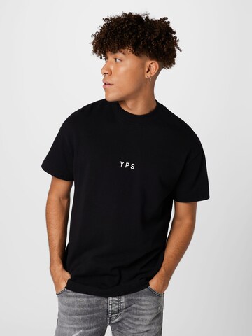 Young Poets Shirt 'Daylen' in Zwart: voorkant