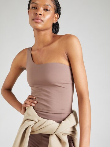 Girlfriend Collective Sports Top 'Bianca' in Brown