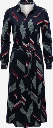 Ragwear Kleid 'Plantee' in 34 in navy / mint / rosé / dunkelrot, Produktansicht