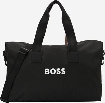 BOSS Viikonloppulaukku 'Catch 3.0 Holdall' värissä musta: edessä