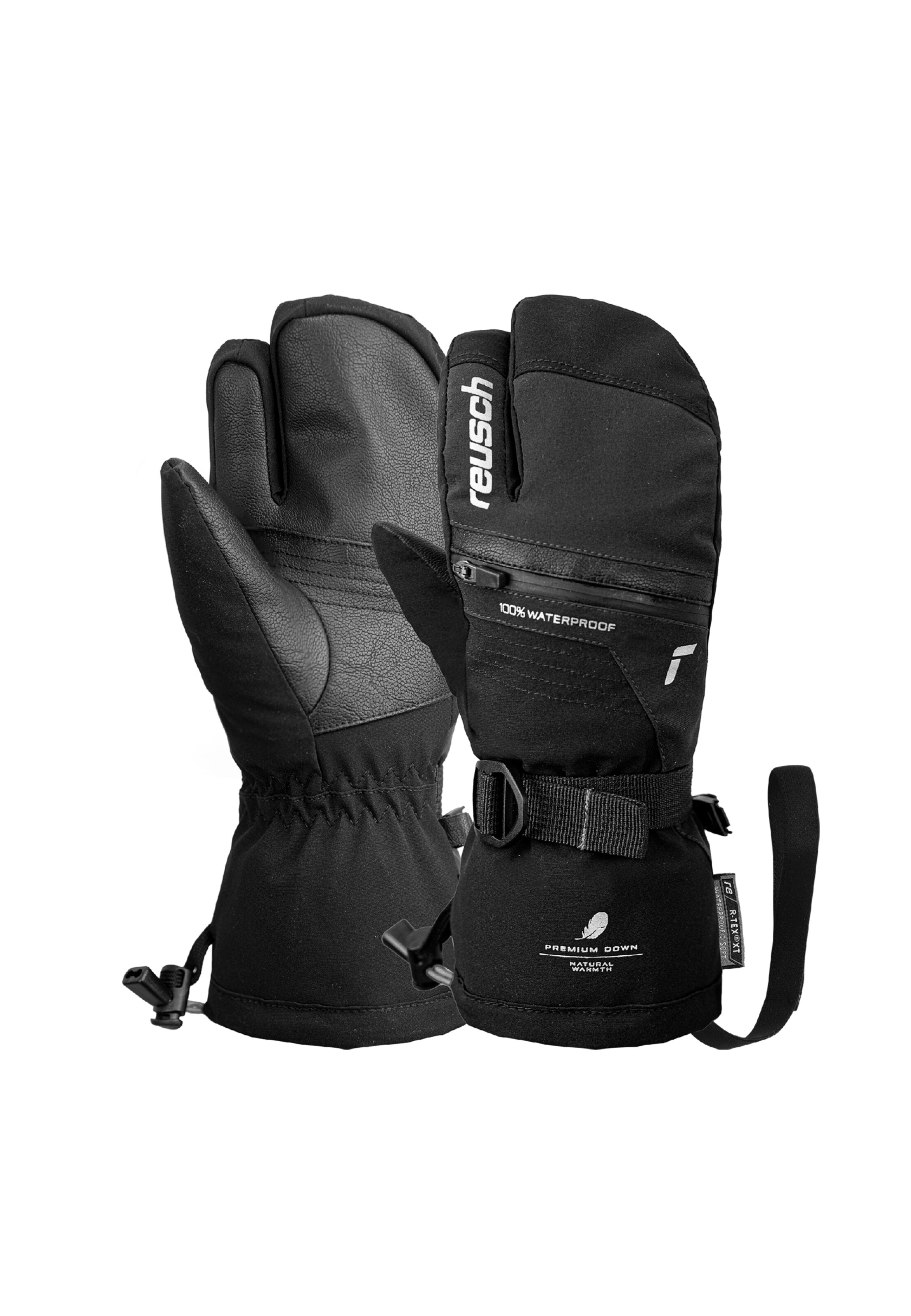 REUSCH 3-Finger Handschuhe 'Lando R-TEX® XT Junior Lobster' in Schwarz: Vorderseite