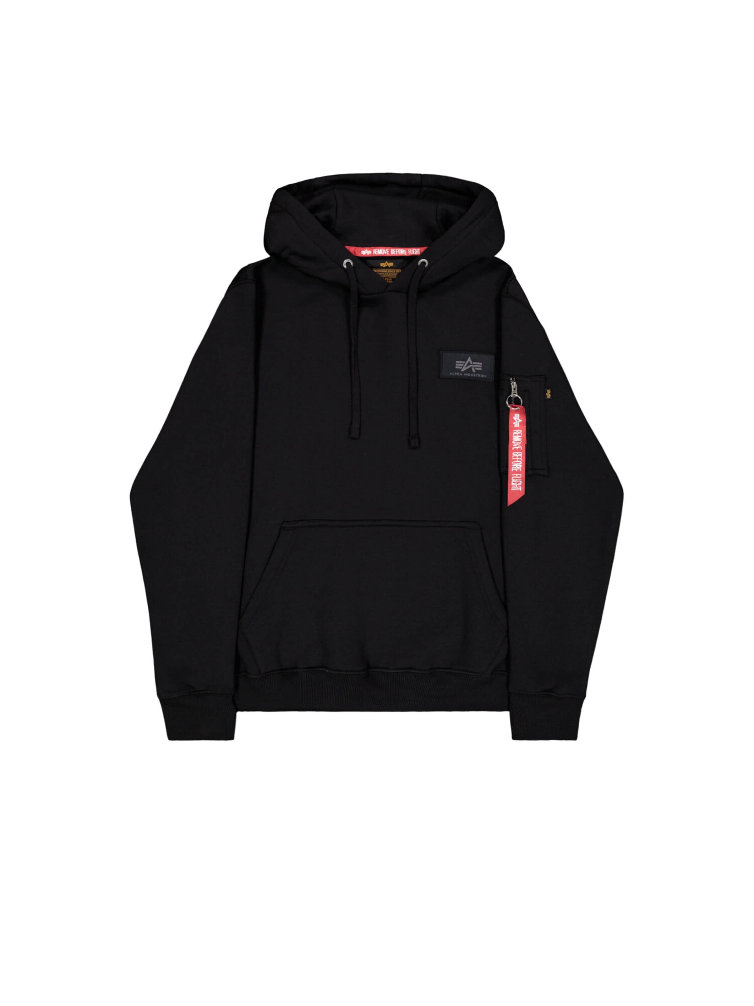 ALPHA INDUSTRIES Bluzka sportowa 'Backprint' w kolorze czarny