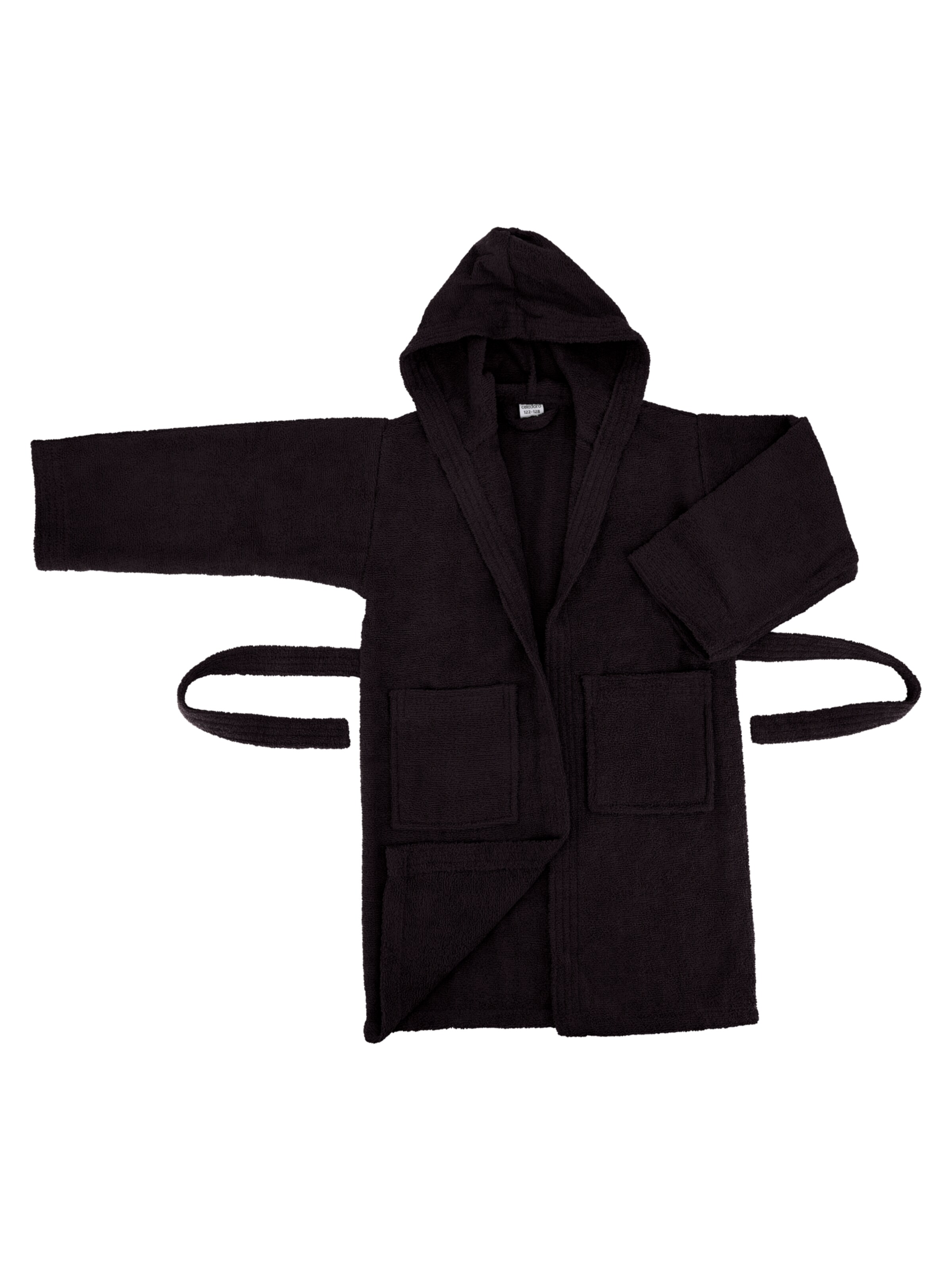 celodoro Bademantel 'Home & Spa Collection'‌‌‌‌‌‌ in Schwarz: Vorderseite