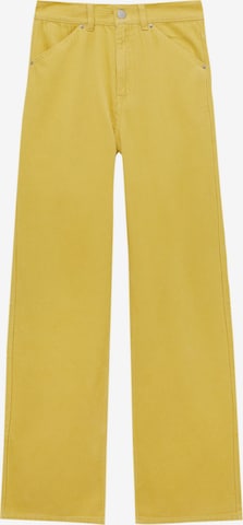 Pull&Bear Trousers in Yellow: front