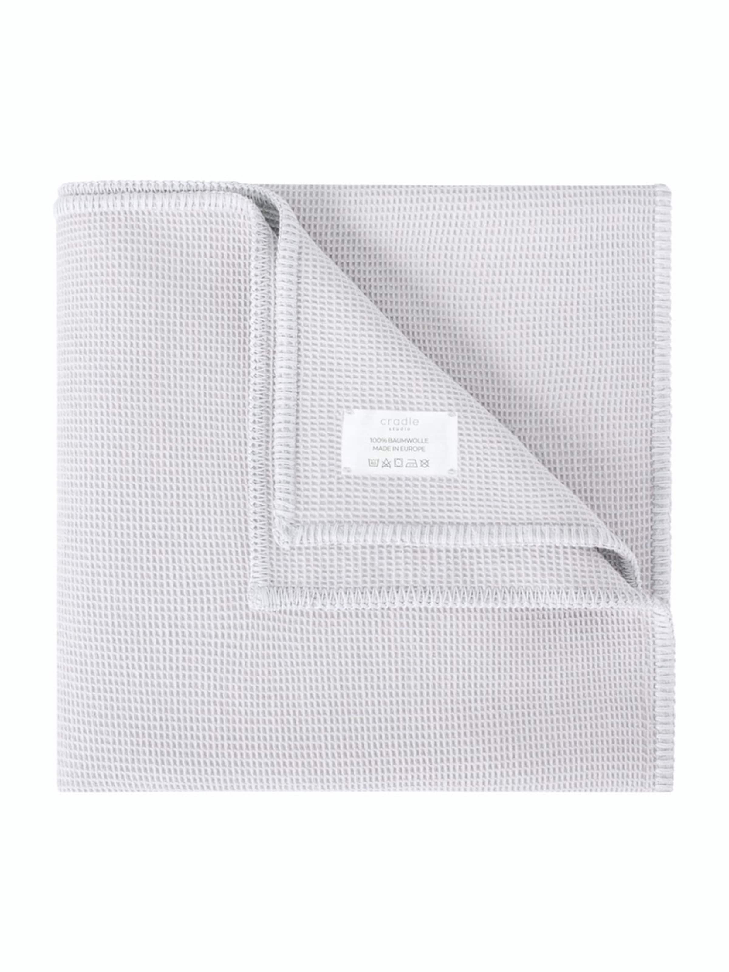 Cradle Studio Tæpper 'Piqué Oversize' i grå: forside