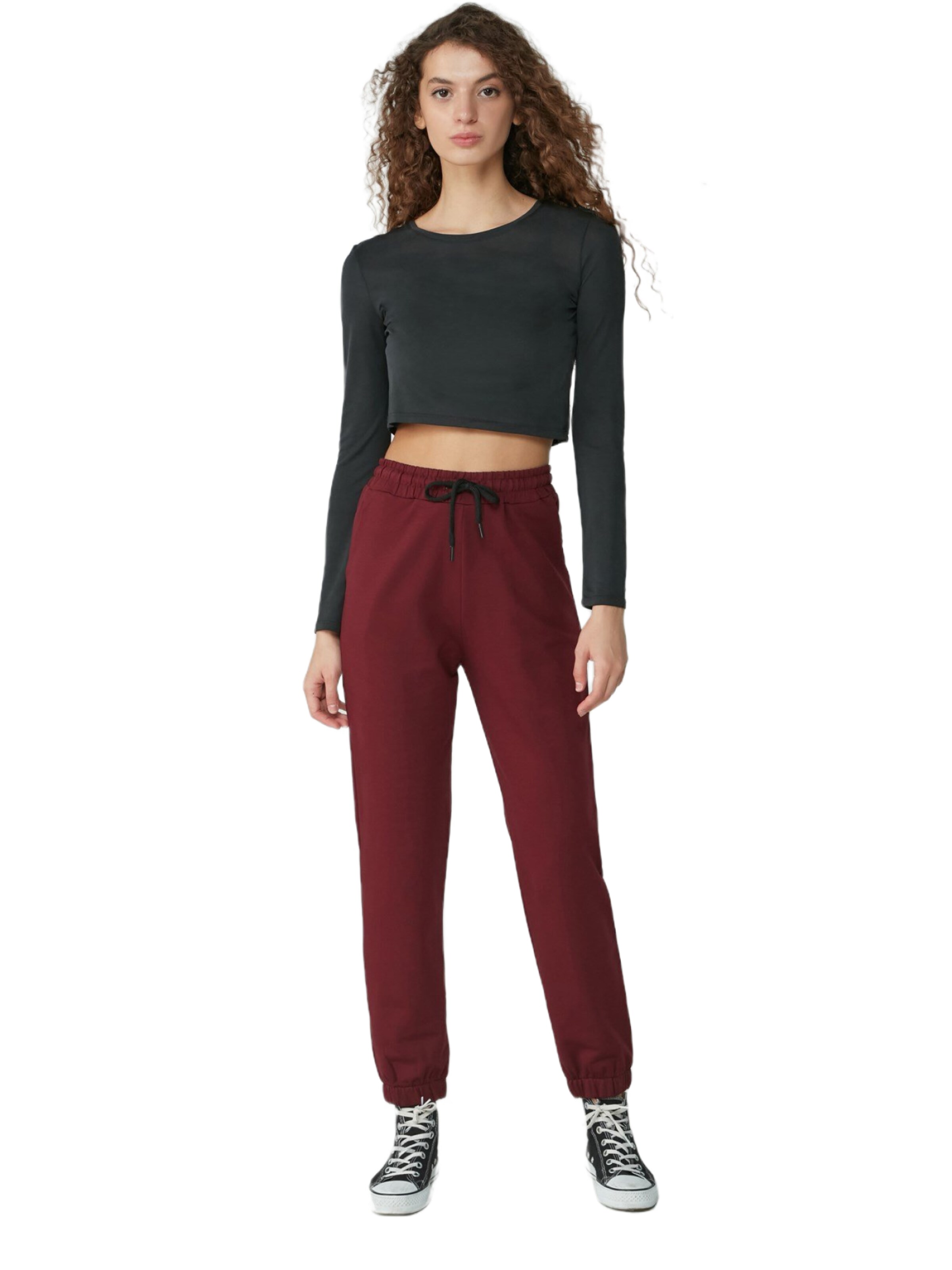 C&City Tapered Trousers in Red: front