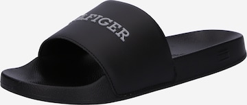 TOMMY HILFIGER - Sapato aberto em preto: frente