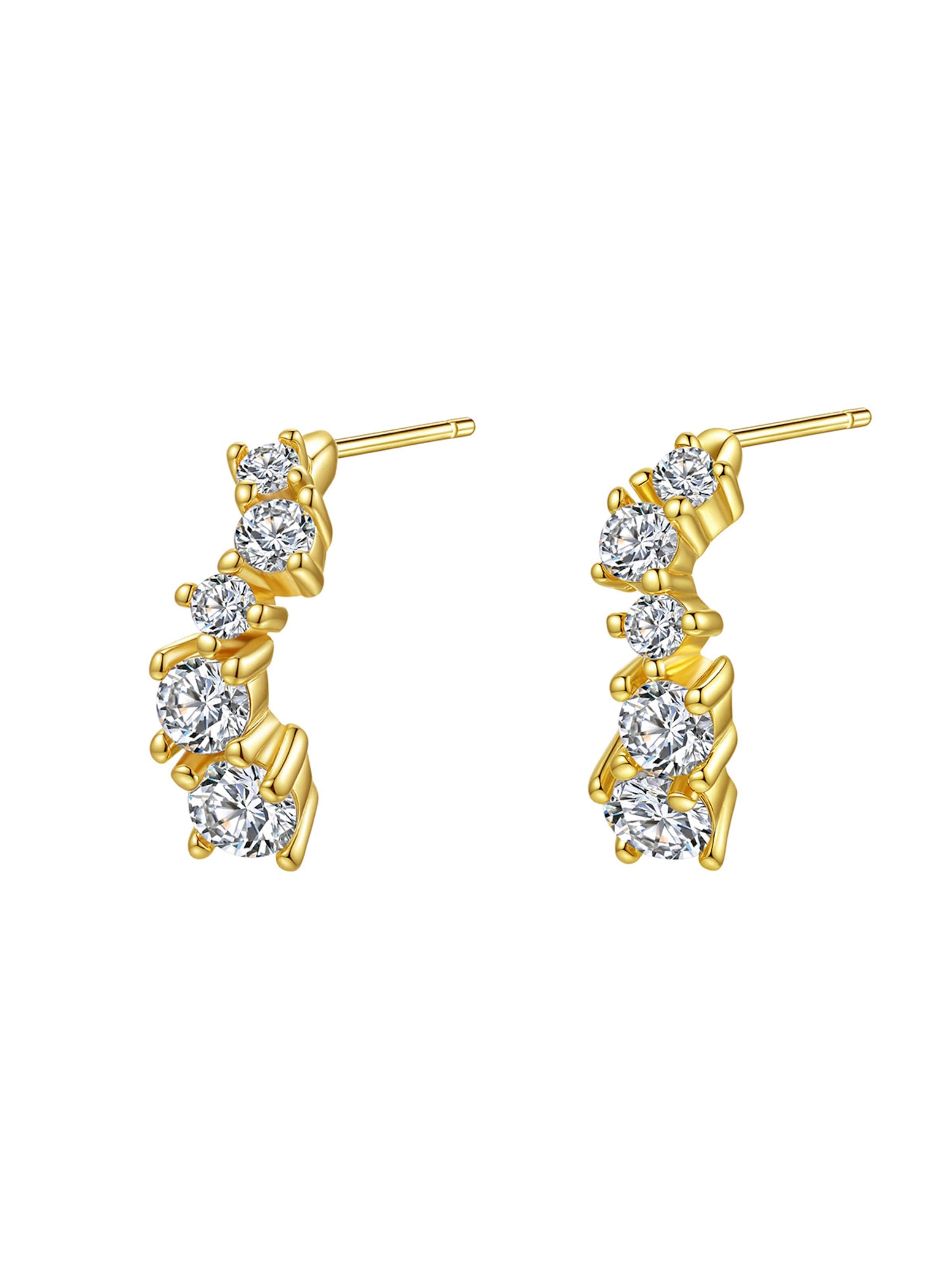 Hey Happiness Ohrringe 'Celestial Sparkle'‌‌‌ in Gold: Vorderseite