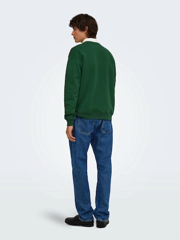 Only & Sons Sweatshirt 'ONSCONNOR' in Green
