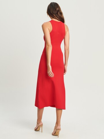 Robe 'HARLOW' Tussah en rouge : derrière