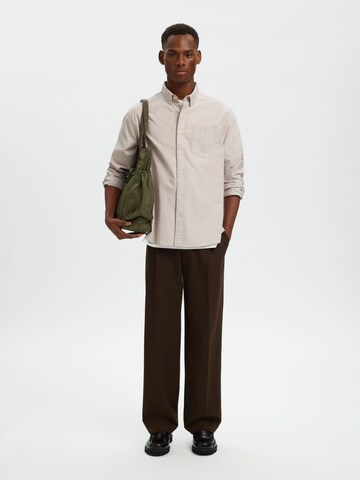 SELECTED Regular Fit Hemd 'SLHRICK' in Braun