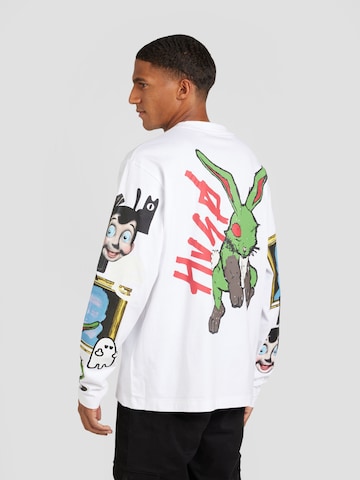 HUGO Sweatshirt 'Dirabbilon' in White: front