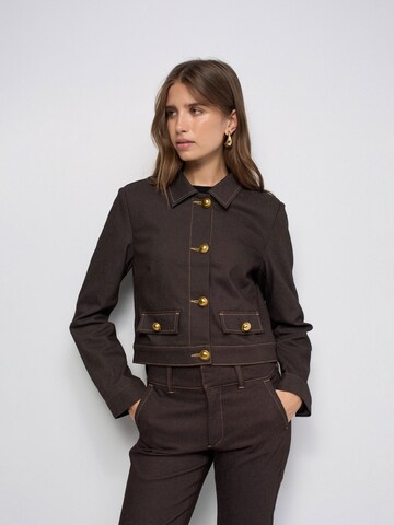 Salsa Jeans Tussenjas in Bruin: voorkant