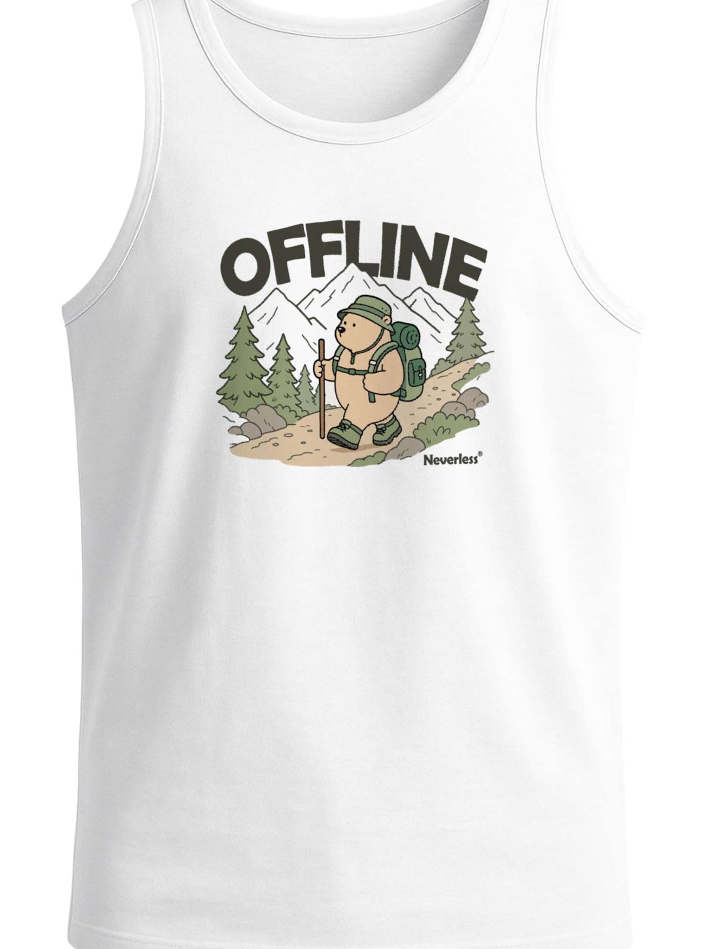 Neverless Shirt 'Hike Adventure Bear'‌‌‌ in Weiß