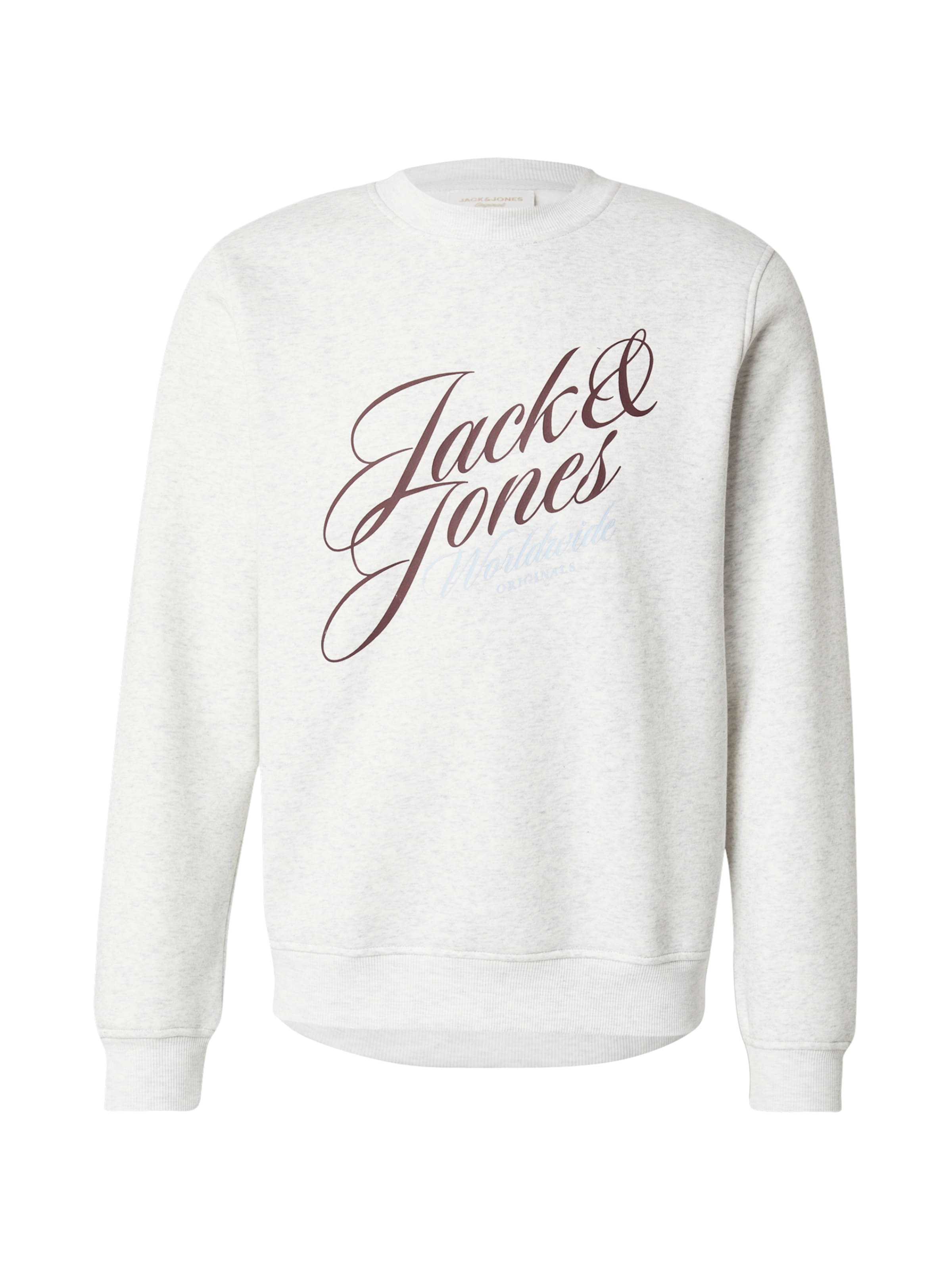Sweat-shirt 'JORINWOOD' JACK & JONES en blanc : devant