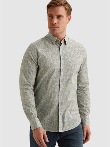 VANGUARD Regular Fit Skjorte 'Shirt with allover print and stretch' i hvid: forside