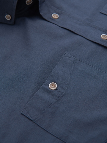 Ombre Comfort fit Button Up Shirt in Blue