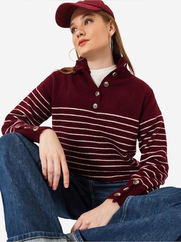Pull-over Bianco Lucci en rouge : devant