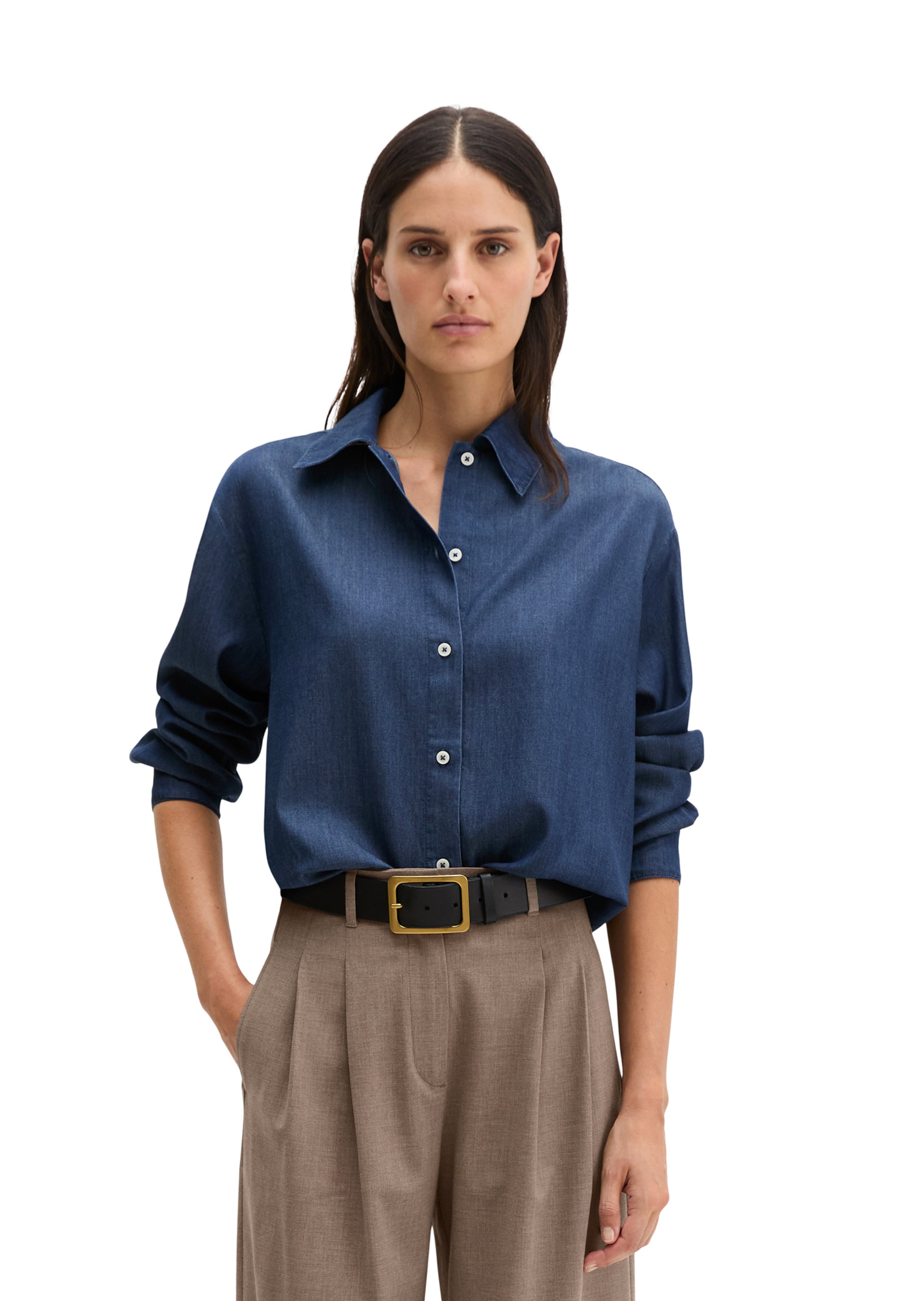 Chemisier Marc O'Polo en bleu : devant