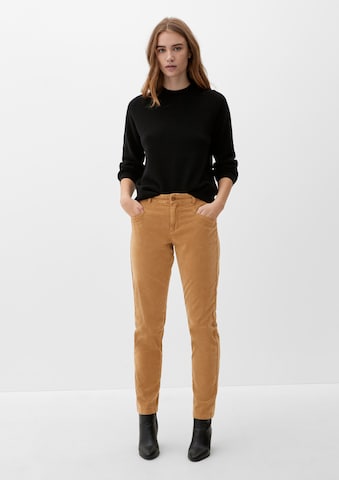 s.Oliver Tapered Broek in Bruin