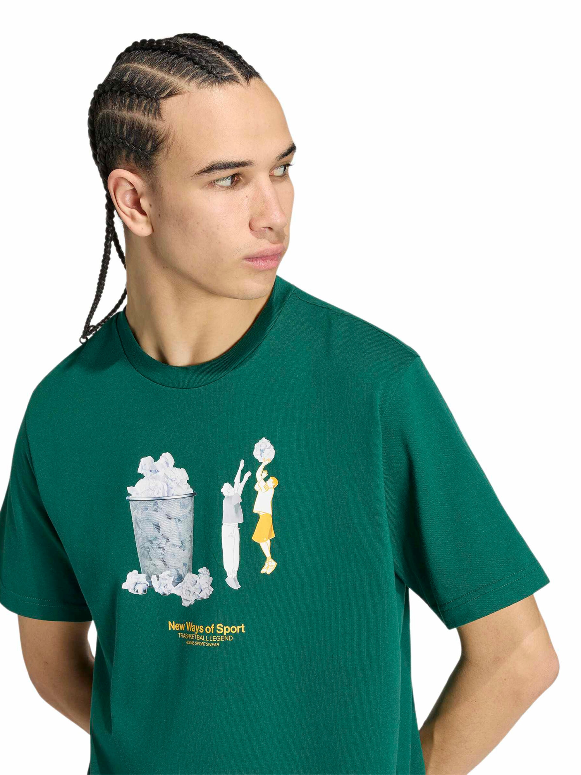 ADIDAS SPORTSWEAR Functioneel shirt 'SKT HOOP' in Groen