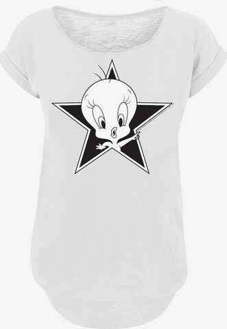 T-shirt 'Looney Tunes Tweetie' F4NT4STIC en blanc : devant