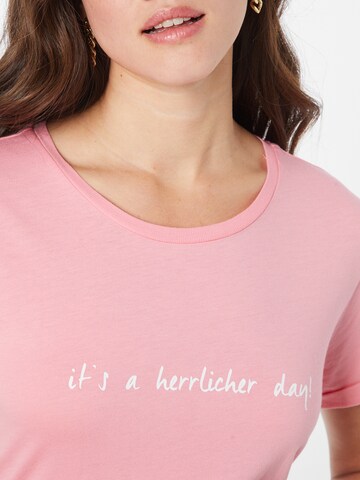 Herrlicher T-Shirt 'Kendall' in Pink