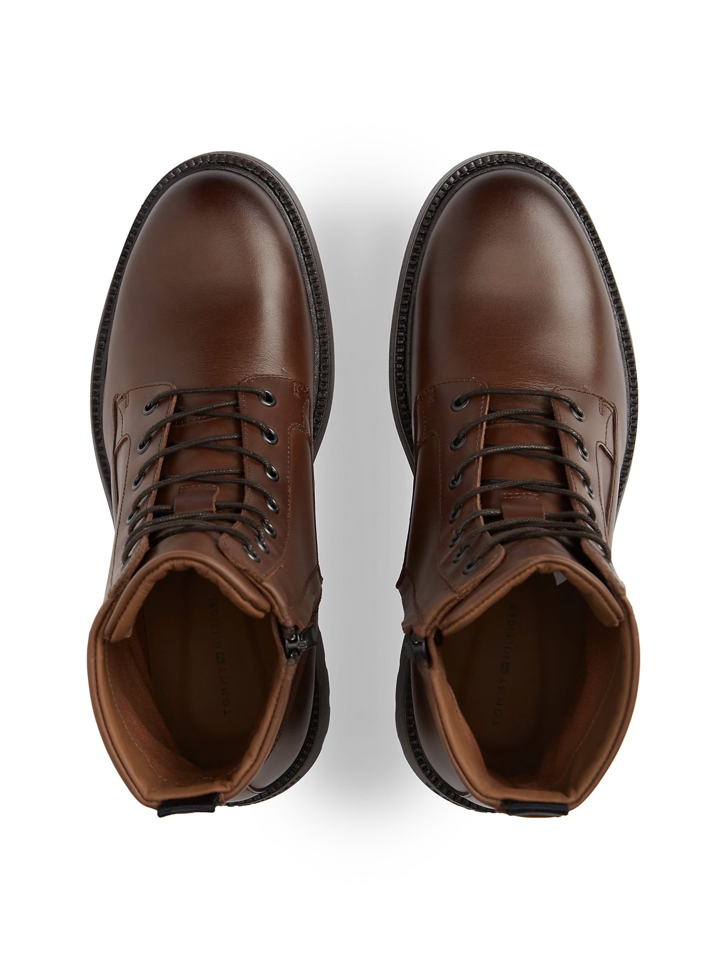 TOMMY HILFIGER Schnürboots in Braun