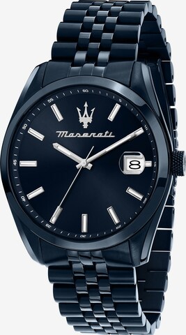 Maserati Analoguhr in Blau: predná strana