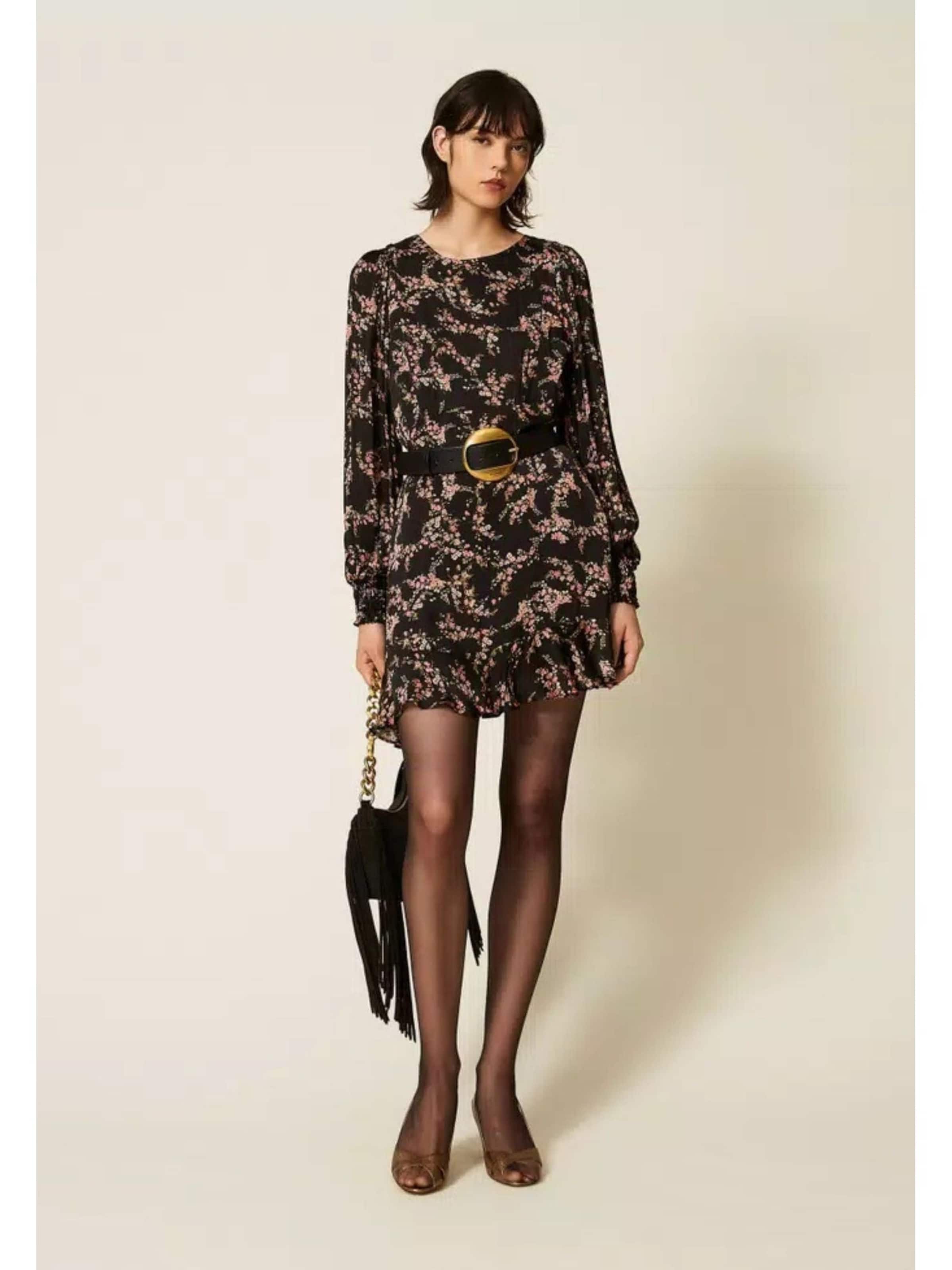 Twinset - Vestido 'short dress in floral crêpe satin' en Mezcla de colores